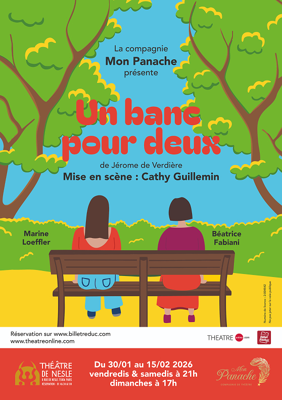 “Un banc pour deux” : le premier spectacle de Mon Panache 1 UN BANC POUR DEUX - AFFICHE A2 1